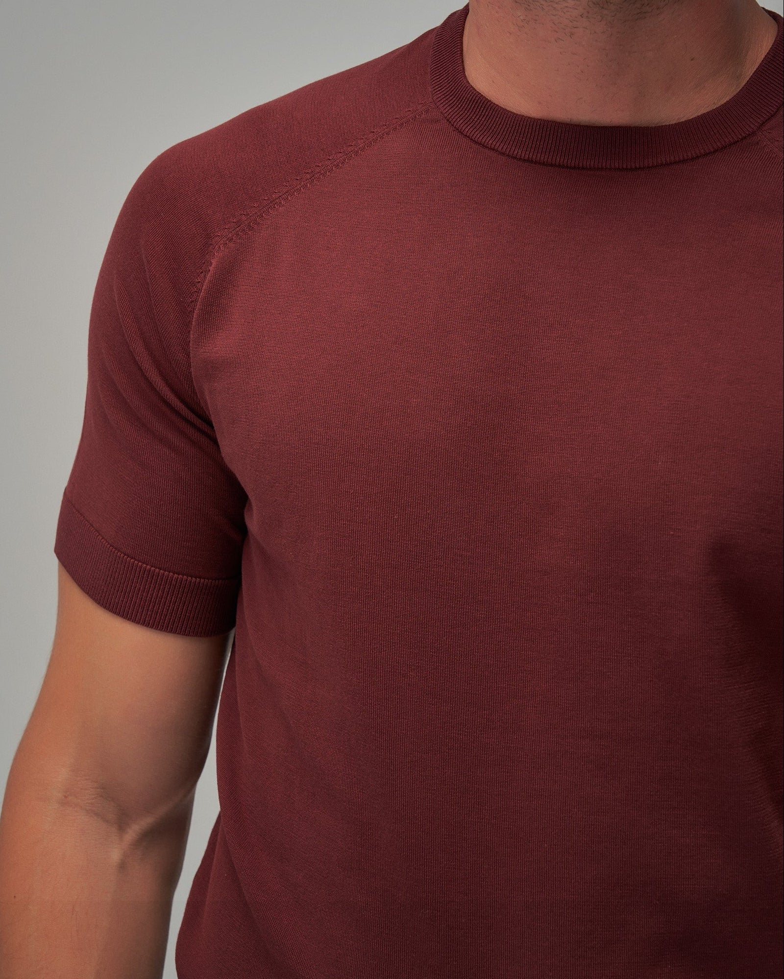 Raglan Sleeve T-Shirt - Burgundy - Brent Wilson