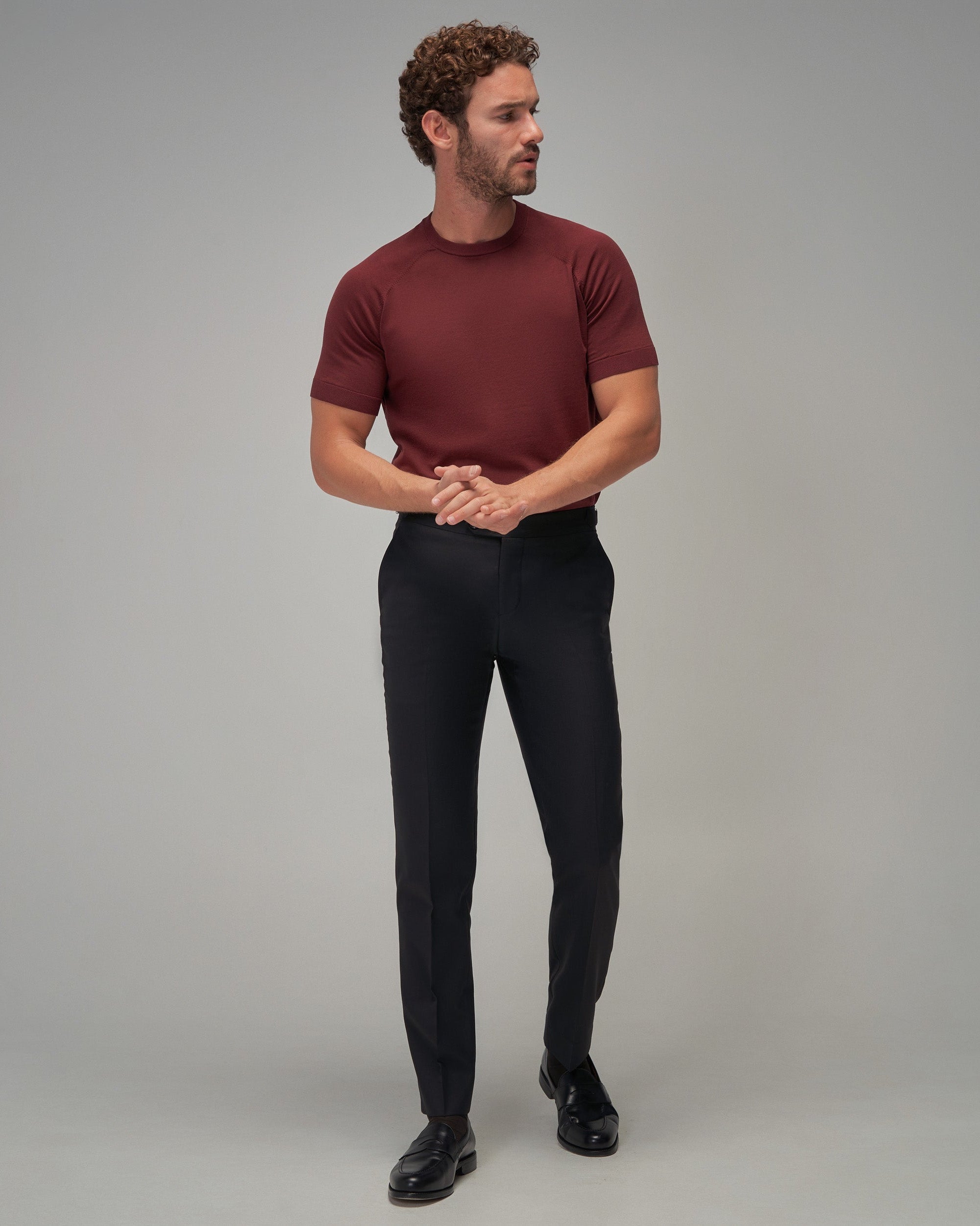 Raglan Sleeve T-Shirt - Burgundy - Brent Wilson