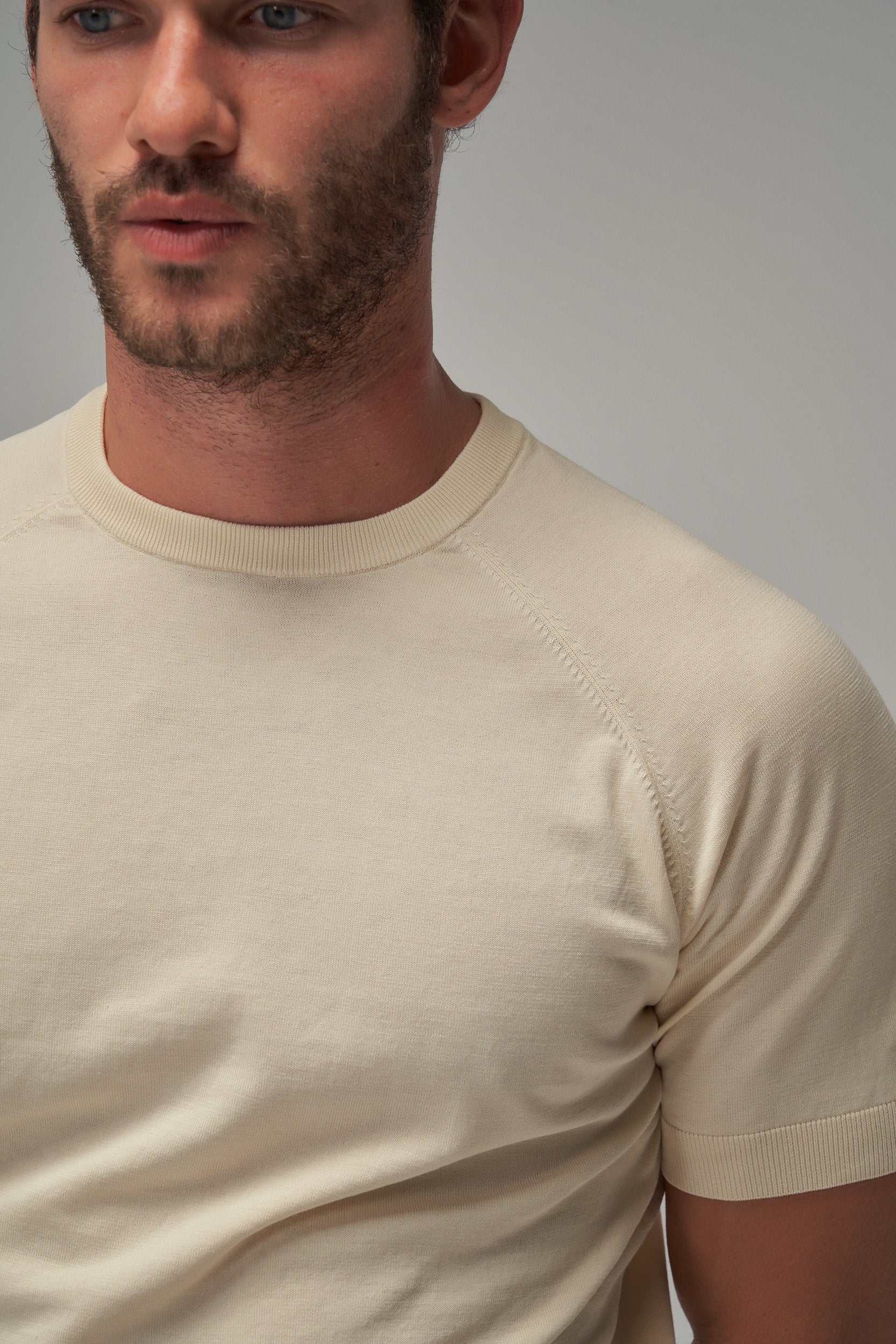 Raglan Sleeve T-Shirt - Cream - Brent Wilson