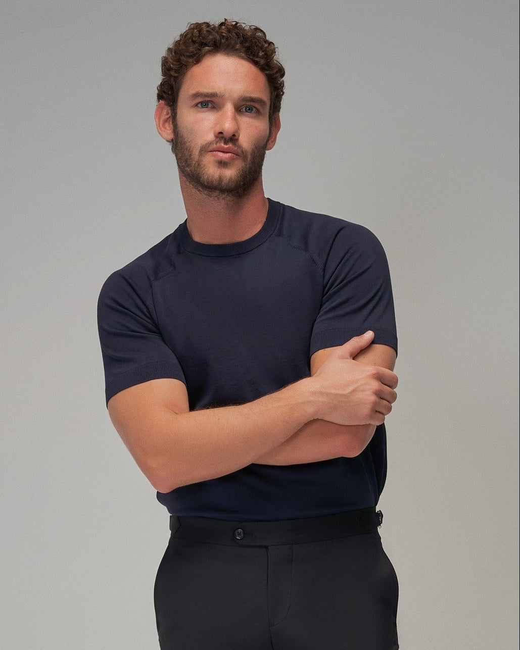 Raglan Sleeve T-Shirt - Navy - Brent Wilson